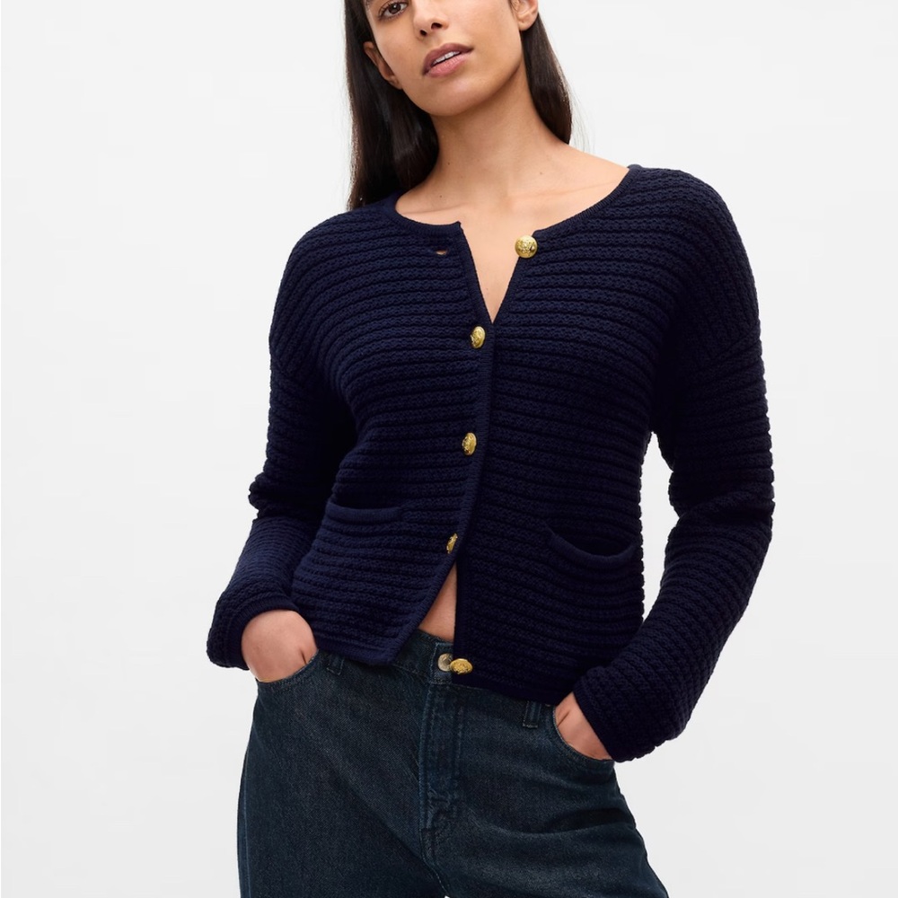 GAP Sweater Jacket Navy Small